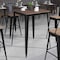 Flash Furniture Square Square Black Metal Bar Table, 31.5", 31.5" W, 31.5" L, 42" H, Wood, Wood Grain CH-51040-40M1-BK-GG - alternate 1